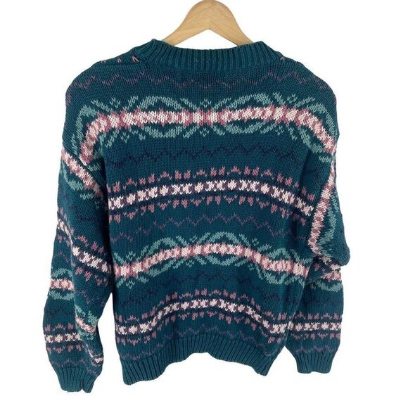 Vintage Paris Sport Club Worldwide Women's Cardigan Sweater Button Closure Blue - Picture 2 of 9